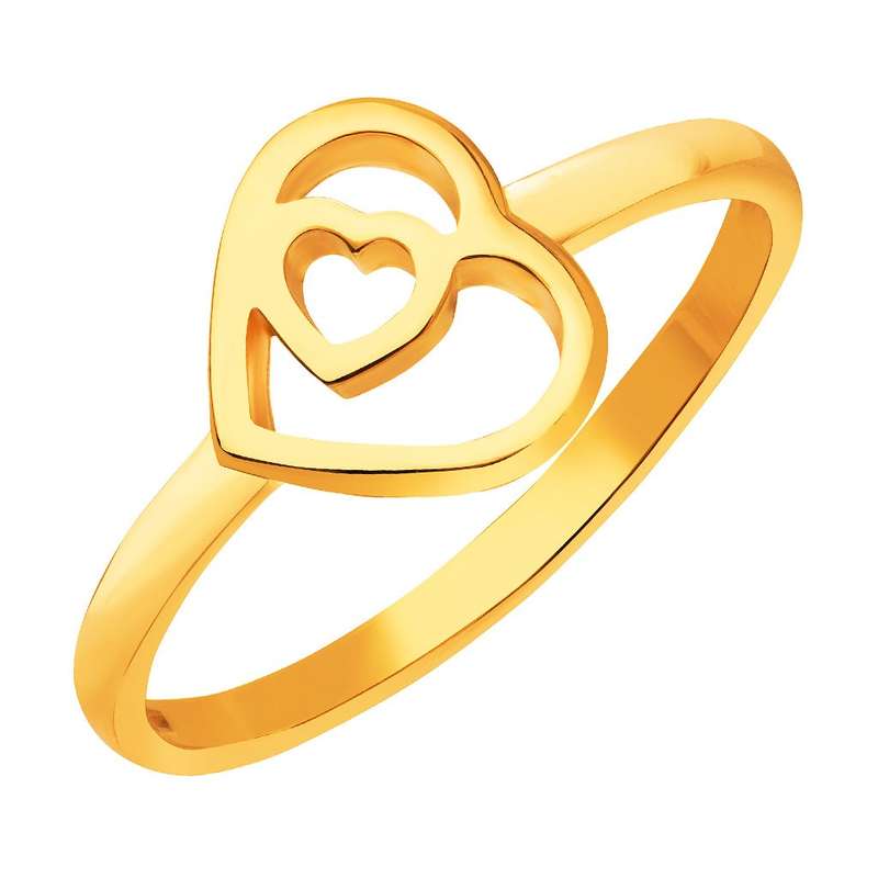   انگشتر طلا 18 عیار زنانه قیراط طرح قلب کد GH3412