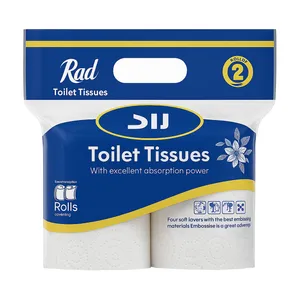 دستمال توالت 4 لایه راد مدل H2 بسته 2 عددی