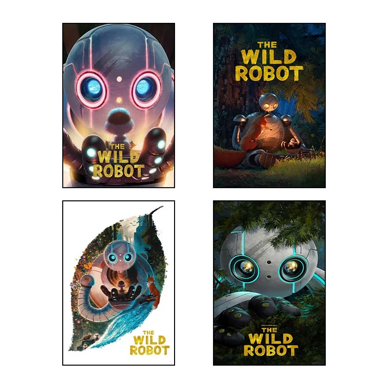 تابلو شاسي کارنيکا طرح The Wild Robot کد 94806 مجموعه 4 عددی