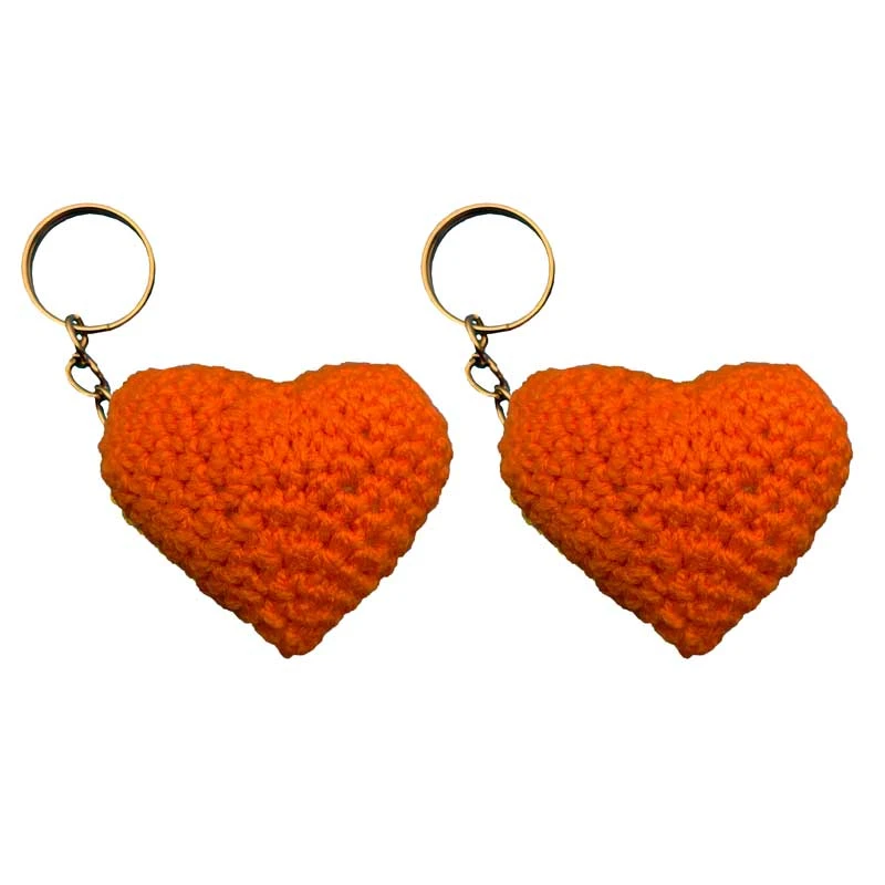 جاکلیدی مدل بافتنی طرح قلب بسته 2 عددی