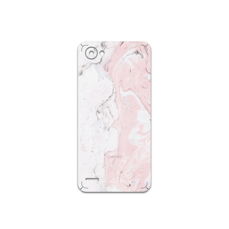 برچسب پوششی ماهوت مدل Blanco-Pink-Marble مناسب برای گوشی موبایل ال جی Q6