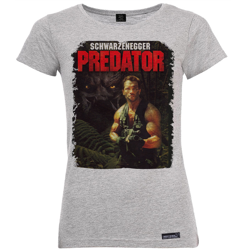 تی شرت آستین کوتاه زنانه 27 مدل Schwarzenegger PREDATOR کد MH1165