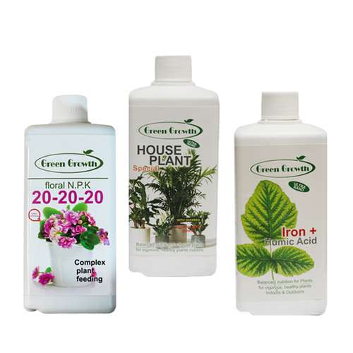 کود مایع گیاهان آپارتمانی گرین گروت مدل GPMS11 حجم 500 میلی لیتر مجموعه 3 عددی
