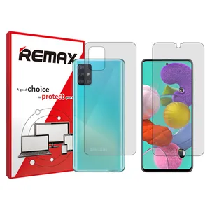 Remax HyGEL transparent display screen protector suitable for Samsung Galaxy A51 mobile phones along with the back of the phone