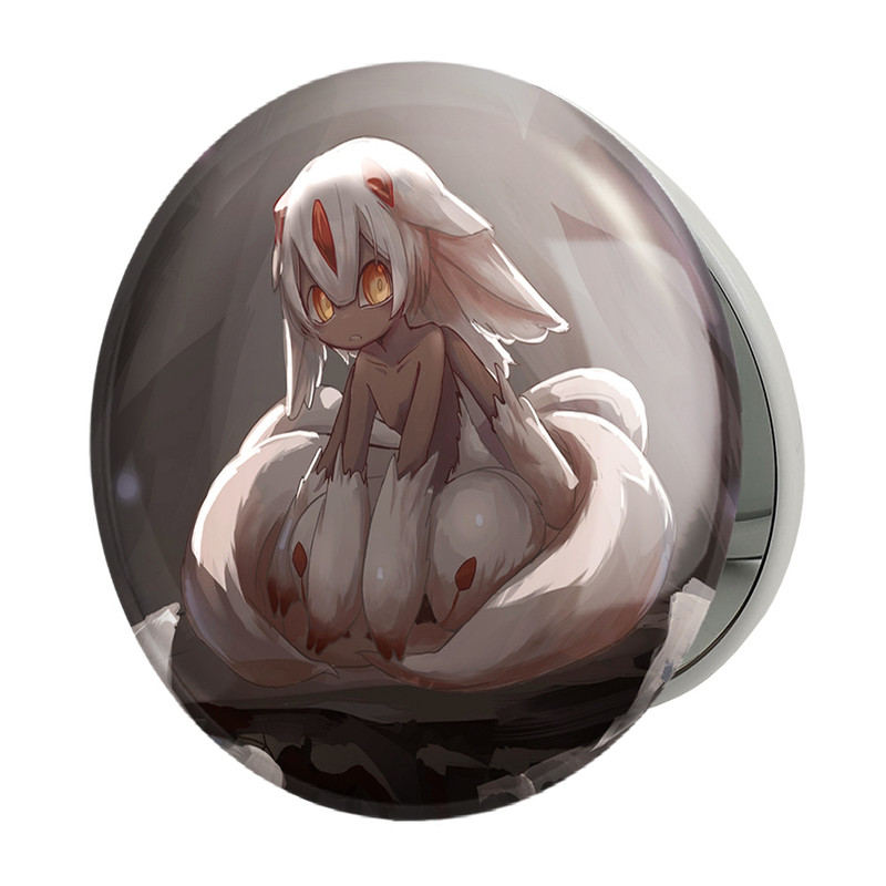 آینه جیبی خندالو طرح فاپوتا انیمه ساخته شده در پرتگاه Made in Abyss مدل تاشو کد 22128 