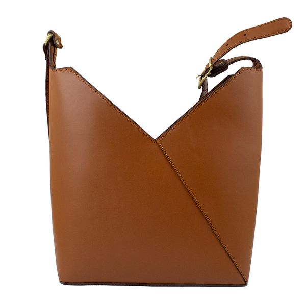 کیف دوشی چرمی مدل کج راه