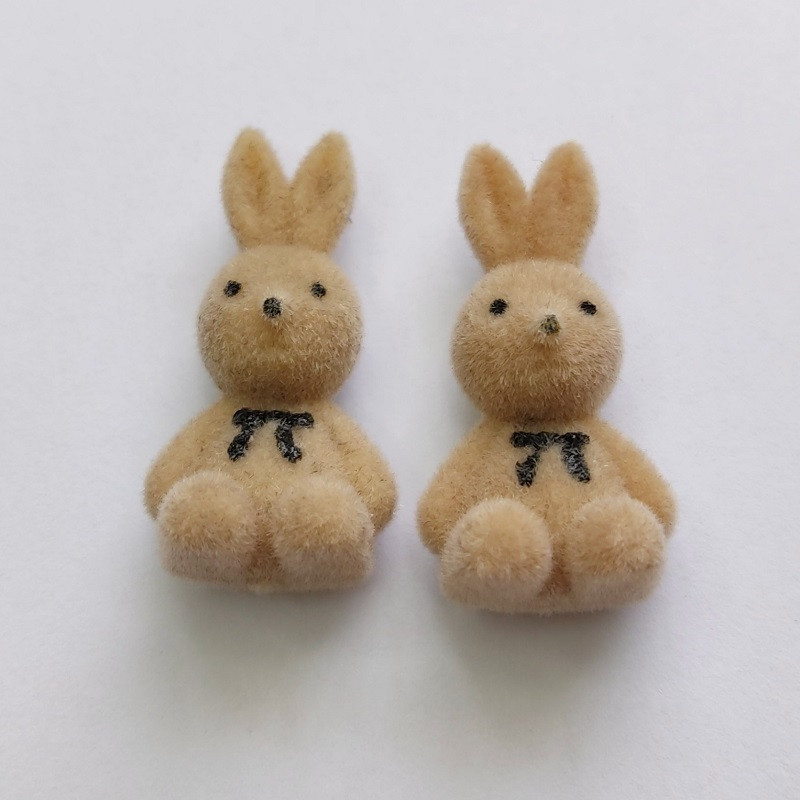 گوشواره زنانه مدل مخملی خرگوش