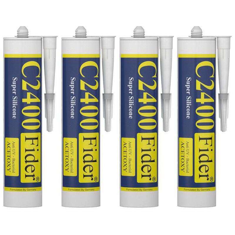چسب سیلیکون فیدر مدل C2400 وزن 310 گرم بسته 4 عددی
