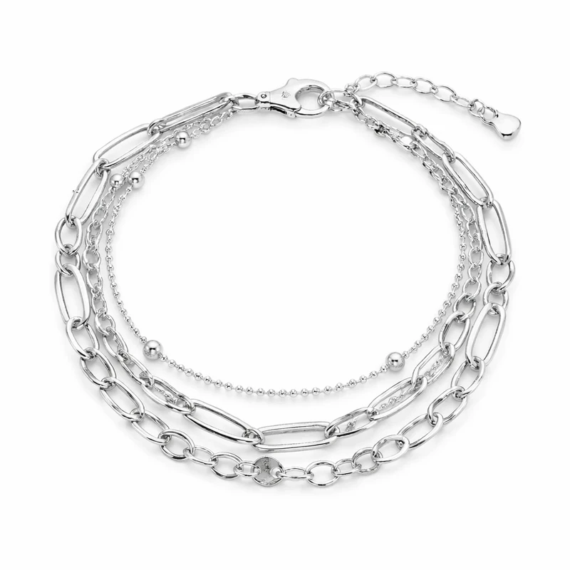 دستبند زنجیری زنانه مدل چند لایه اسپورت HD