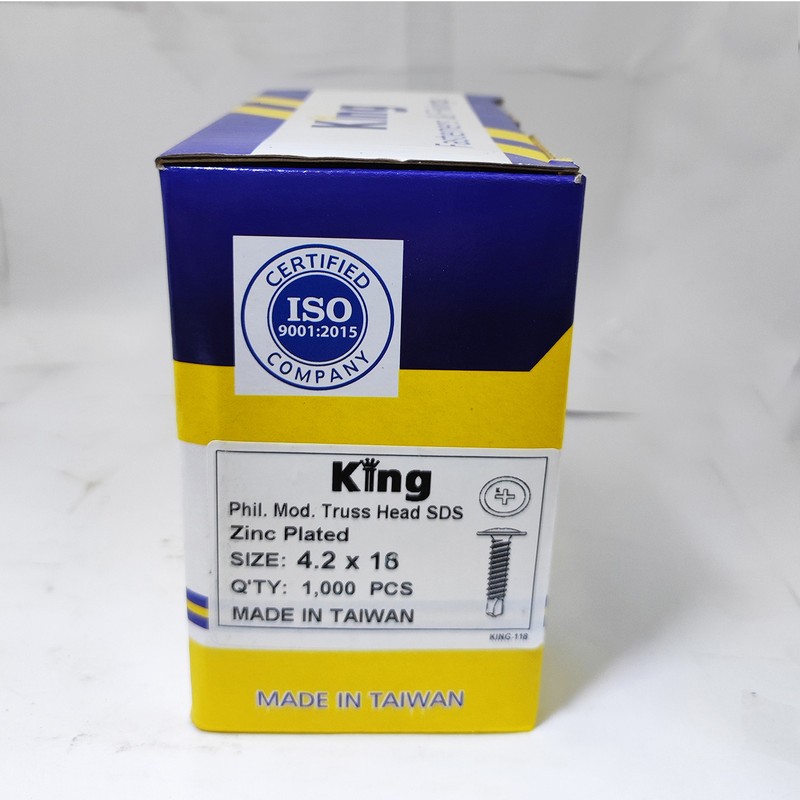 پیچ سرمته کینگ مدل 16 بسته 1000 عددی