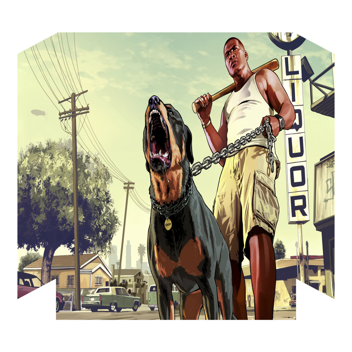 برچسب پلی استیشن ۴ فت مدل GTA