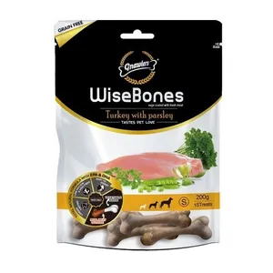 تشویقی سگ گناولرز مدل WiseBones with Parsley S طعم بوقلمون، سبزیجات وزن 200 گرم