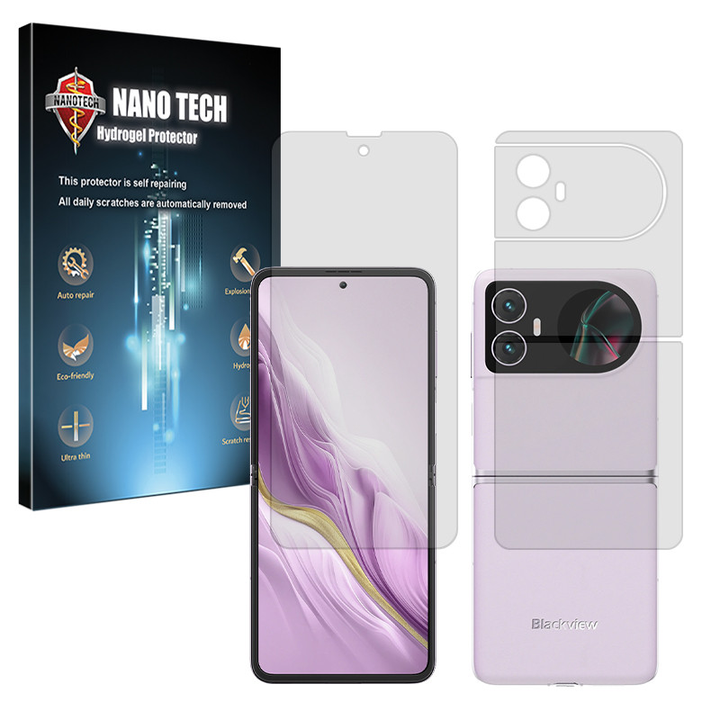 محافظ صفحه نمایش مات نانو تک مدل Tough مناسب برای گوشی موبایل بلک ویو Hero 10 به همراه محافظ پشت گوشی