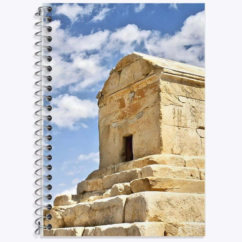 دفتر لغت 50 برگ خندالو طرح مقبره کوروش کد F6339