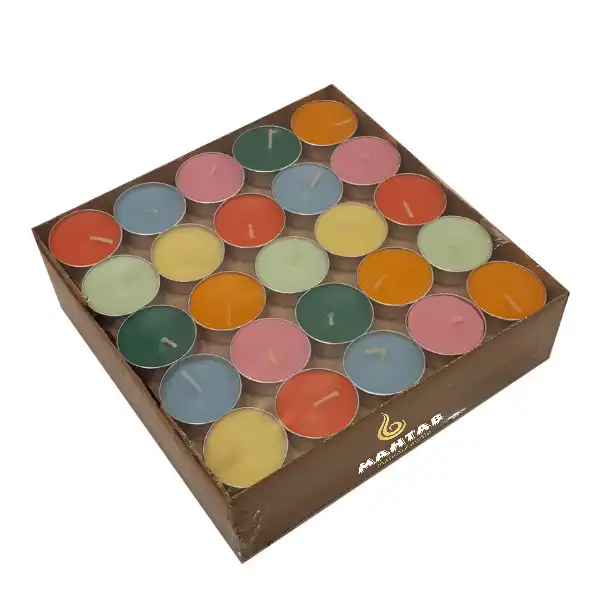 شمع وارمر مهتاب مدل هفت رنگ بسته 50 عددی