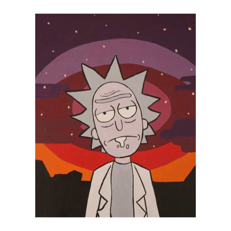 تابلو نقاشی اکریلیک مدل Rick And Morty کد 01