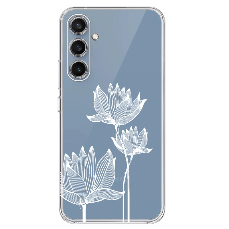 کاور مگافون طرح گل مدل C47-W مناسب برای گوشی موبایل سامسونگ Galaxy S23 FE