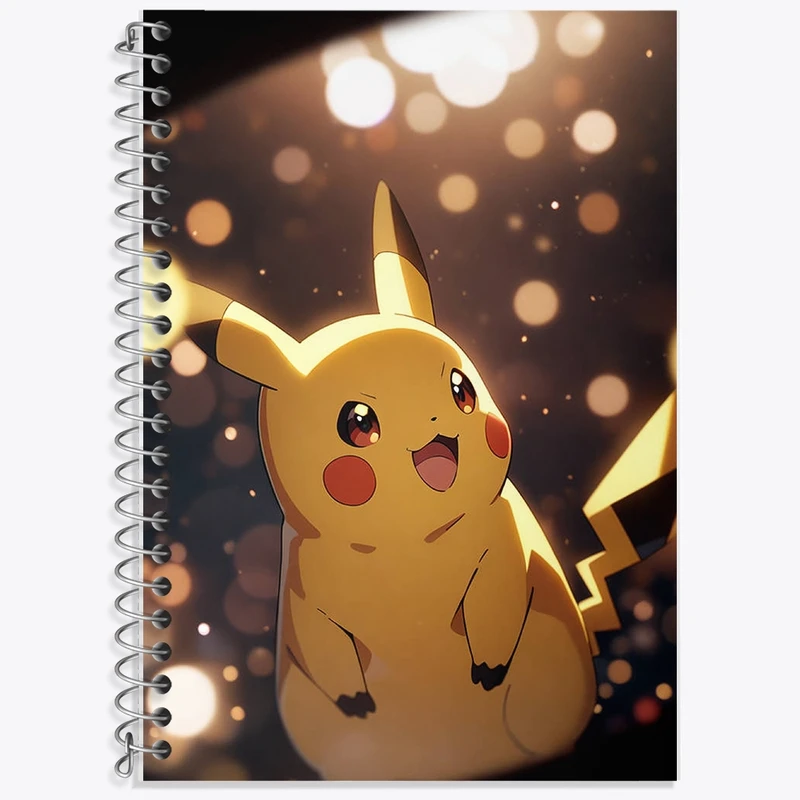 دفتر زبان 50 برگ خندالو مدل دو خط طرح انیمه پوکمون (Pokemon) کد F2771