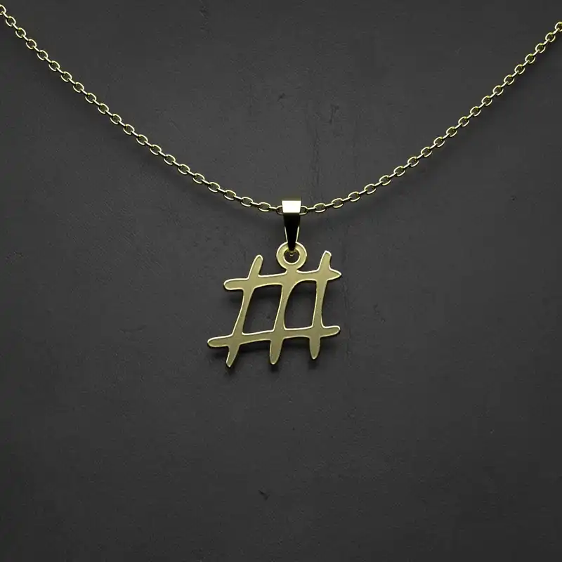 گردنبند طلا 18 عیار زنانه مدوپد مدل هندسی کد N2-1-1104