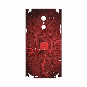 MAHOOT Red Printed Circuit Board-FullSkin Cover Sticker for LG Q Stylus