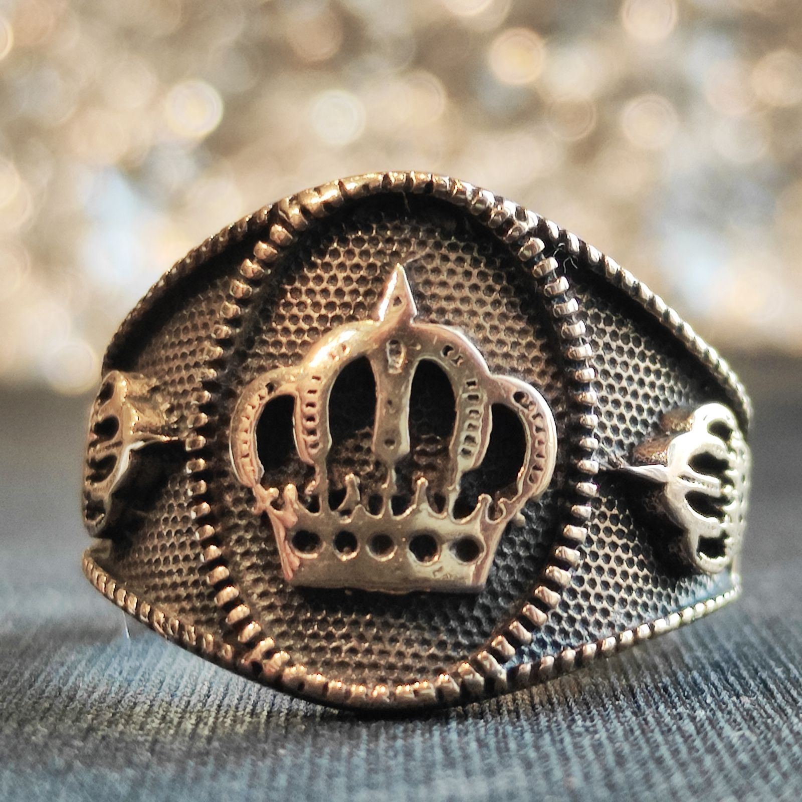 انگشتر مردانه طرح تاج کد AR79 - - 7