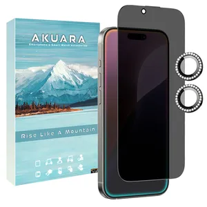 Akuara AKU PVNG Privacy Screen Protector Suitable For Apple iPhone 14 Mobile Phone with Lens Protector