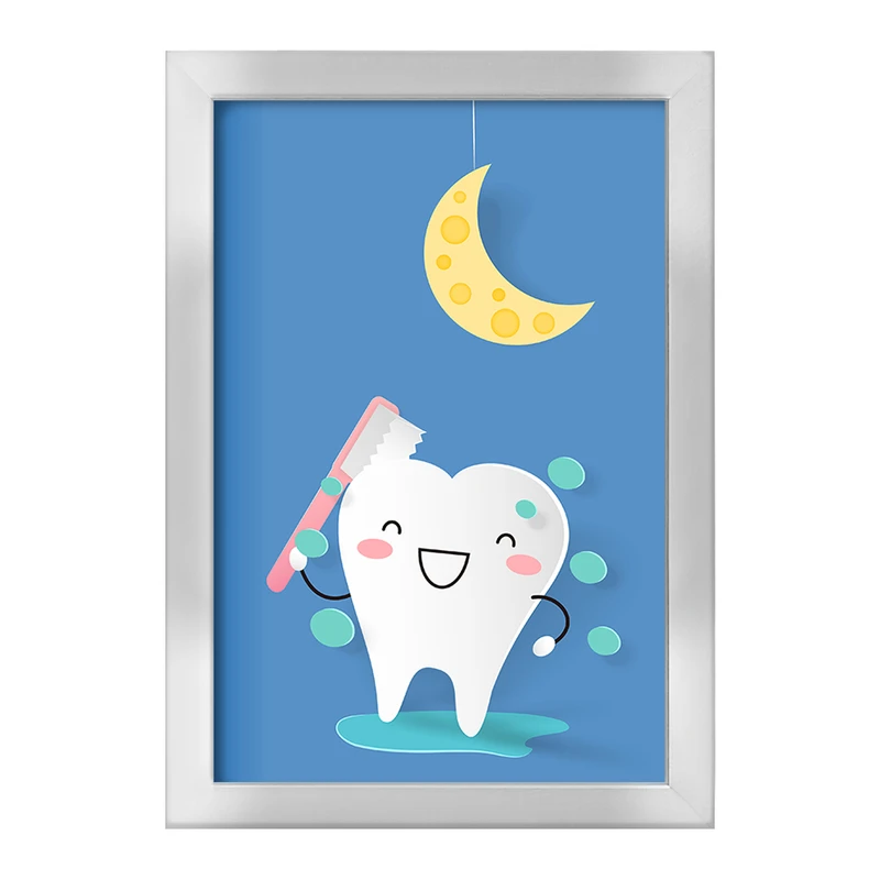 تابلو خندالو طرح دندان و دندان پزشکی کودکانه کد 36748