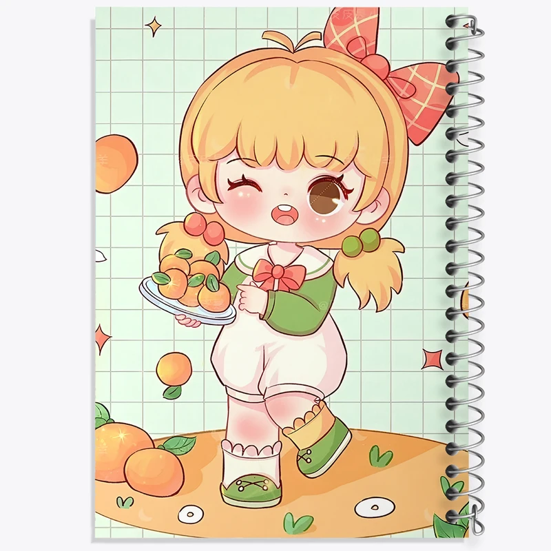 دفتر شطرنجی 50 برگ خندالو طرح دخترانه کیوت کد N3513