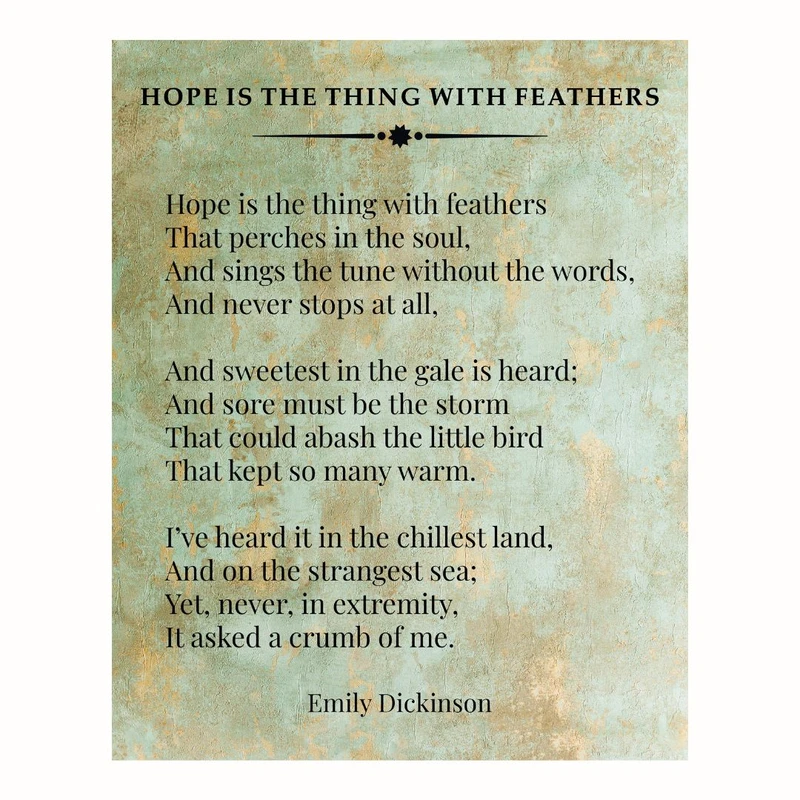 پوستر مدل مستر امیلی دیکینسون - امید همان چیزی است که همراه با پریدن است 