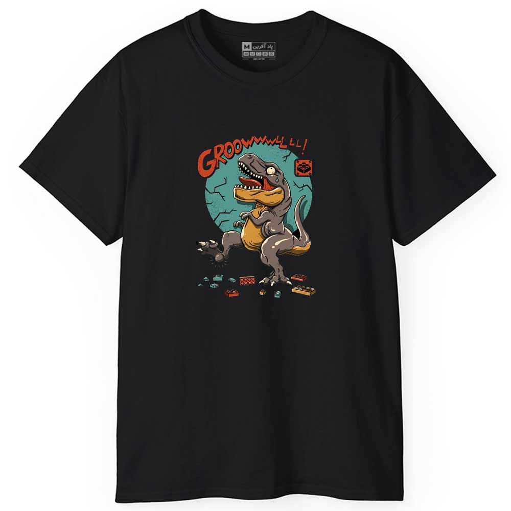 تی شرت آستین کوتاه مردانه پاد آفرین مدل اسپرت طرح دایناسور کد 0742 - - 6