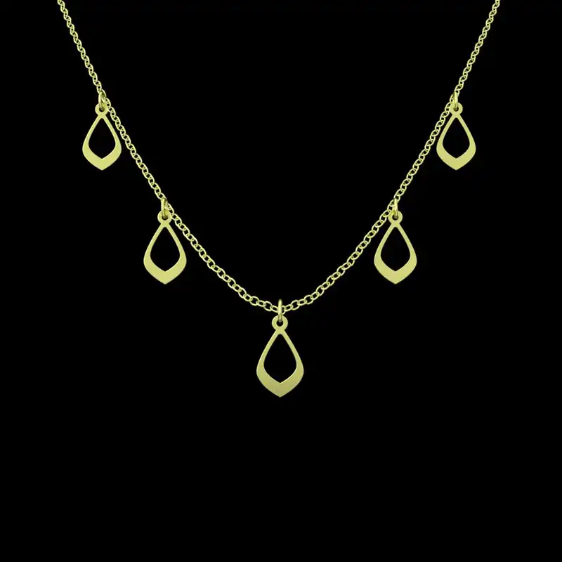 گردنبند طلا 18 عیار زنانه مدوپد مدل اشک کد RNA10004