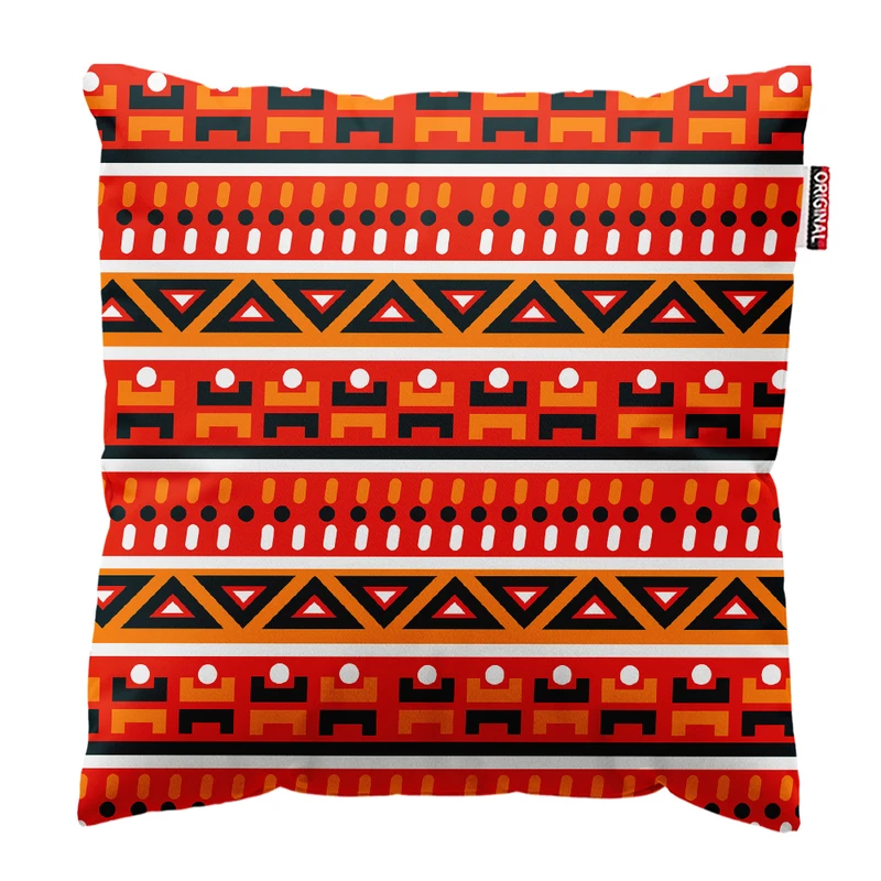 کوسن پاد آفرین مدل سنتی طرح گلیم فرش کد PK302066 سایز 30*30 سانتی متر