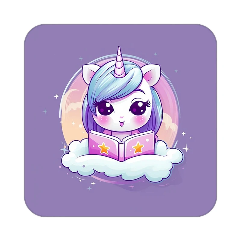 زیر لیوانی کاکتی طرح اسب تک شاخ و یونیکورن مدل mp30049