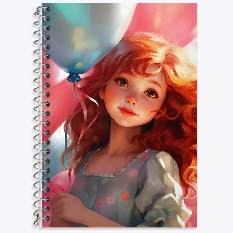 دفتر زبان 50 برگ خندالو مدل سه خط طرح دخترانه کد F2765