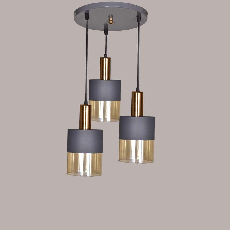 لوستر سه شعله مدل چکشی دوگلس گرد