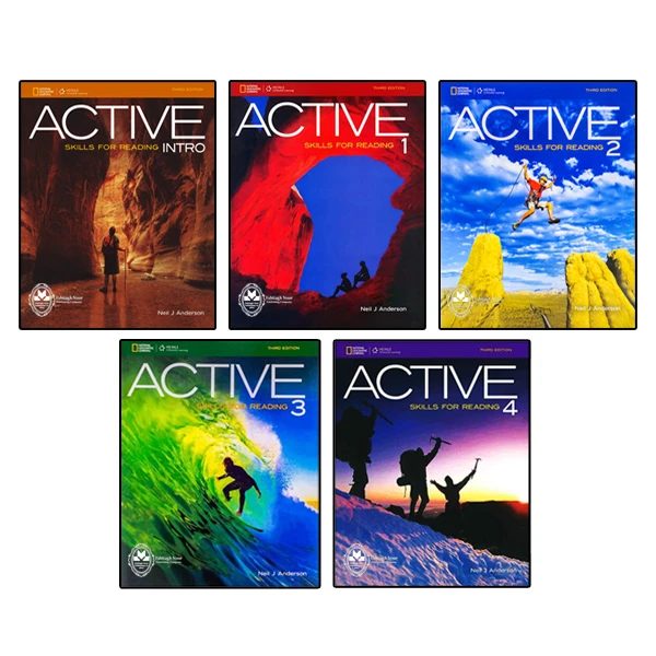 کتاب Active Skills For Reading اثر Neil J Anderson انتشارات اشتیاق نور 5 جلدی