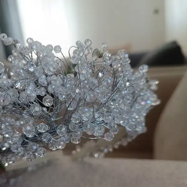 تاج عروس زنانه مدل مرواریدی