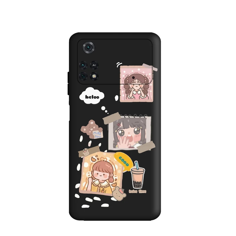 کاور قاب گارد طرح  قاب عکس دختر کد FF966  مناسب برای گوشی موبایل شیائومی Poco m4 pro 4G