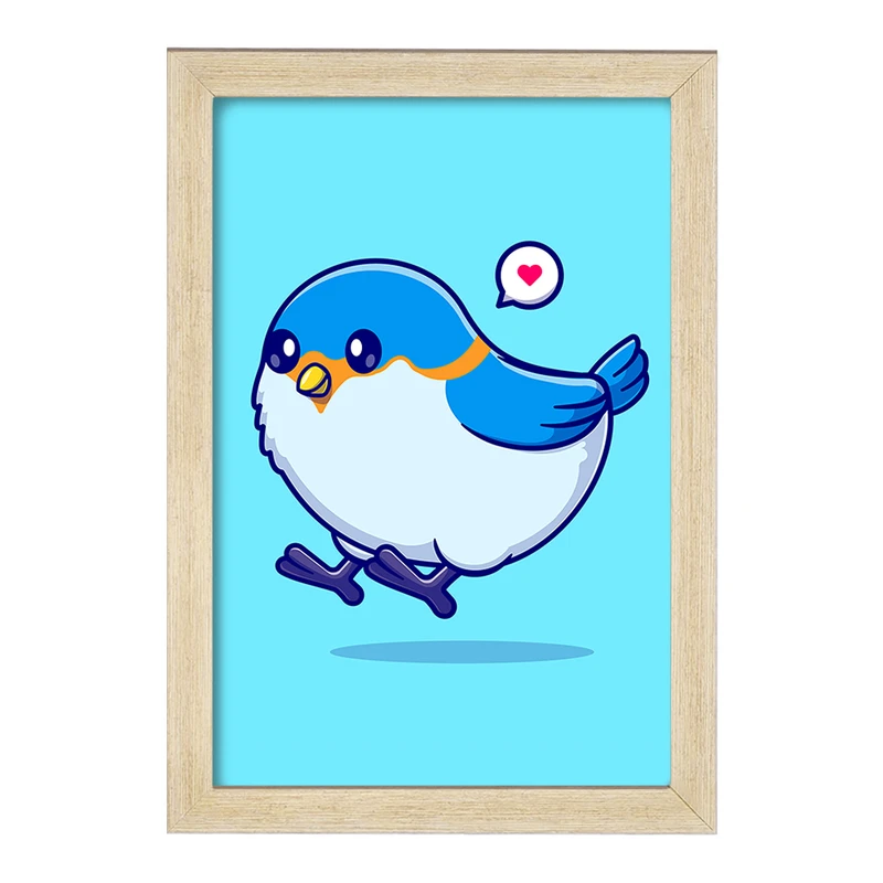 تابلو خندالو مدل حیوانات بامزه گنجشک کد 29694