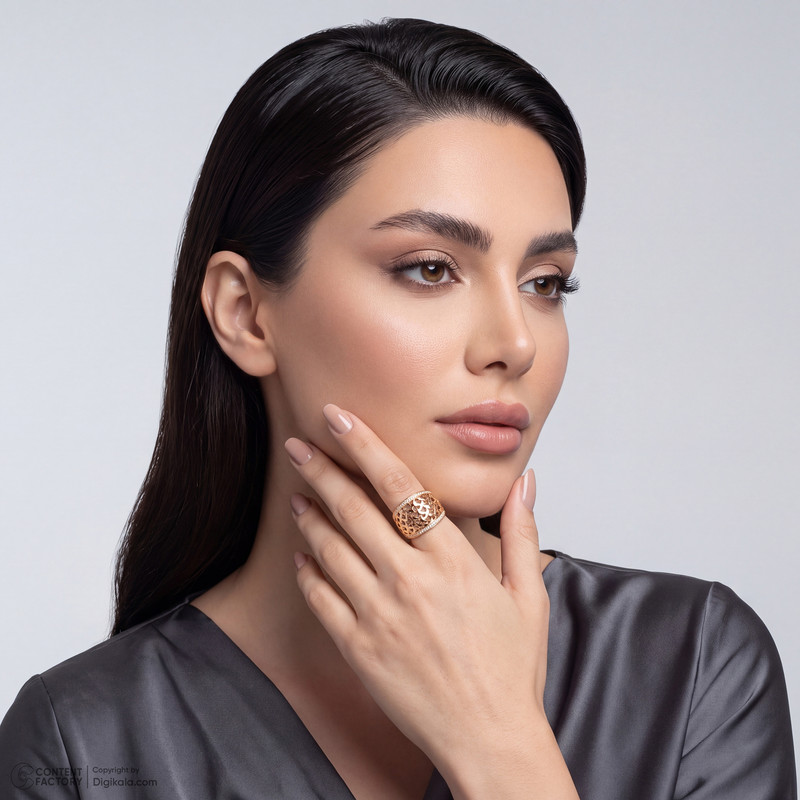 انگشتر طلا 18 عیار زنانه وی گالری مدل MK452 - 9