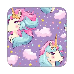 زیر لیوانی کاکتی طرح اسب تک شاخ و یونیکورن مدل mp31932