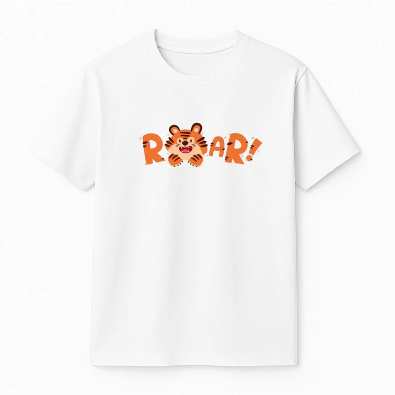 تی‌شرت آستین کوتاه پسرانه مدل ببر نوشته 