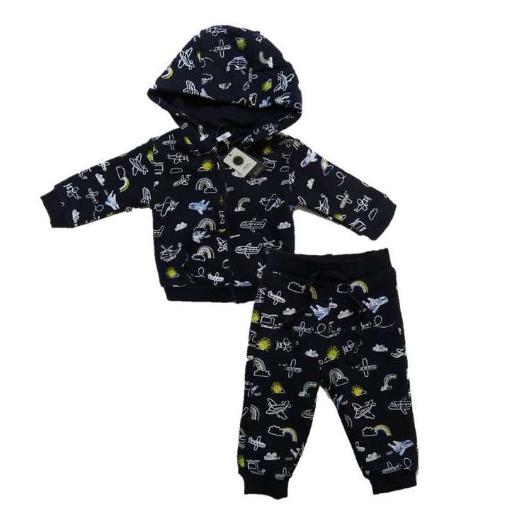 ست سویشرت و شلوار نوزادی پاپو مدل air plane