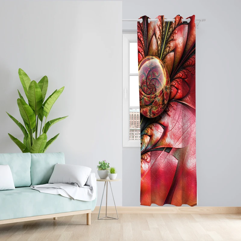 پرده طرح سه بعدی مدل مخمل پانچی کد L 1218R Z سایز 140x200 سانتی متر