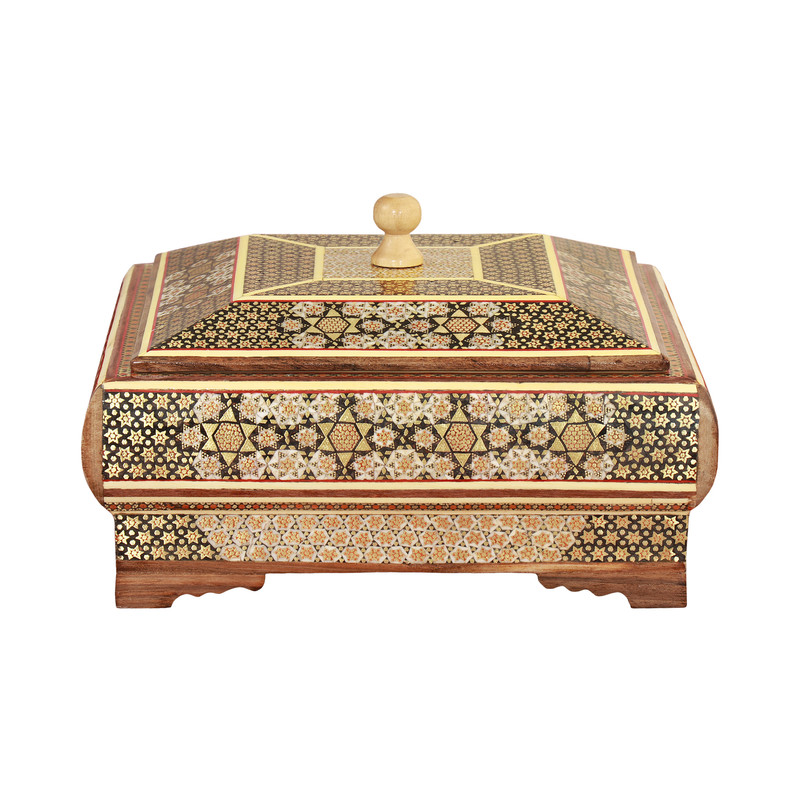 شکلات خوری خاتم کاری چوبی کد 101