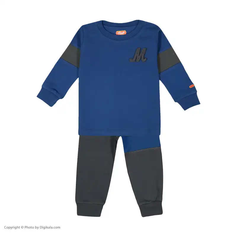 ست تی شرت آستین بلند و شلوار پسرانه مدل مادر 71397