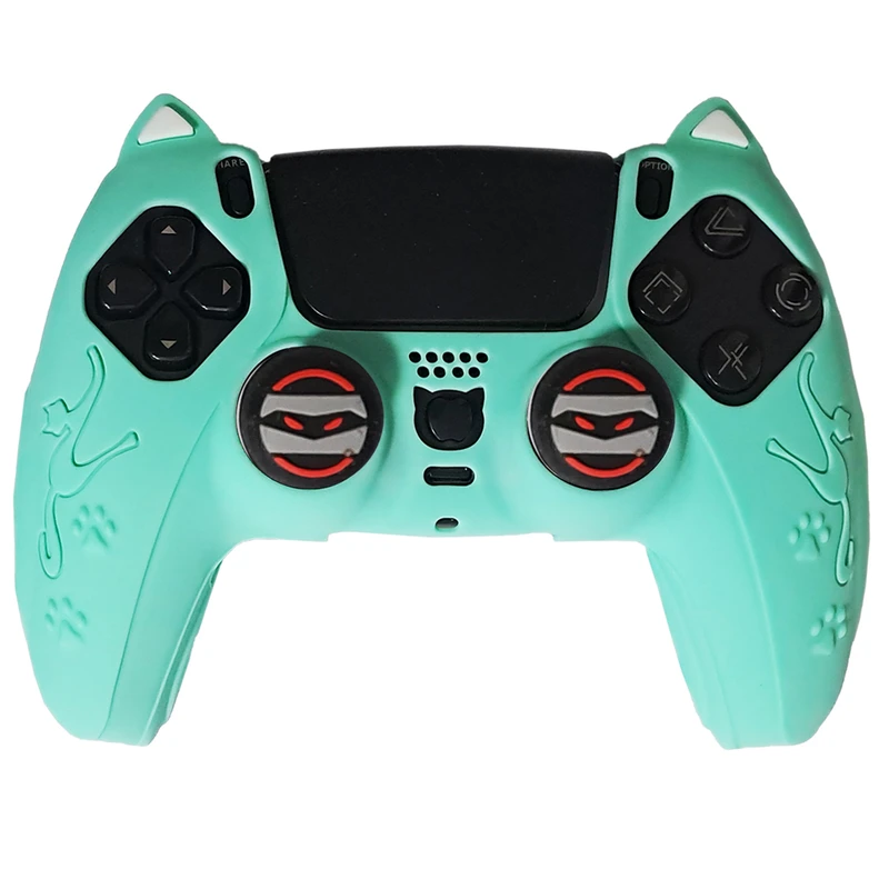 محافظ دسته بازی پلی استیشن 5 طرح گربه مدل Cat PS5324 به همراه روکش آنالوگ