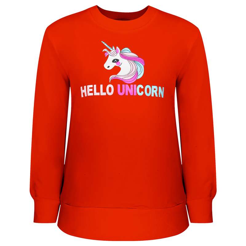 سویشرت زنانه طرح یونیکورن مدل 055