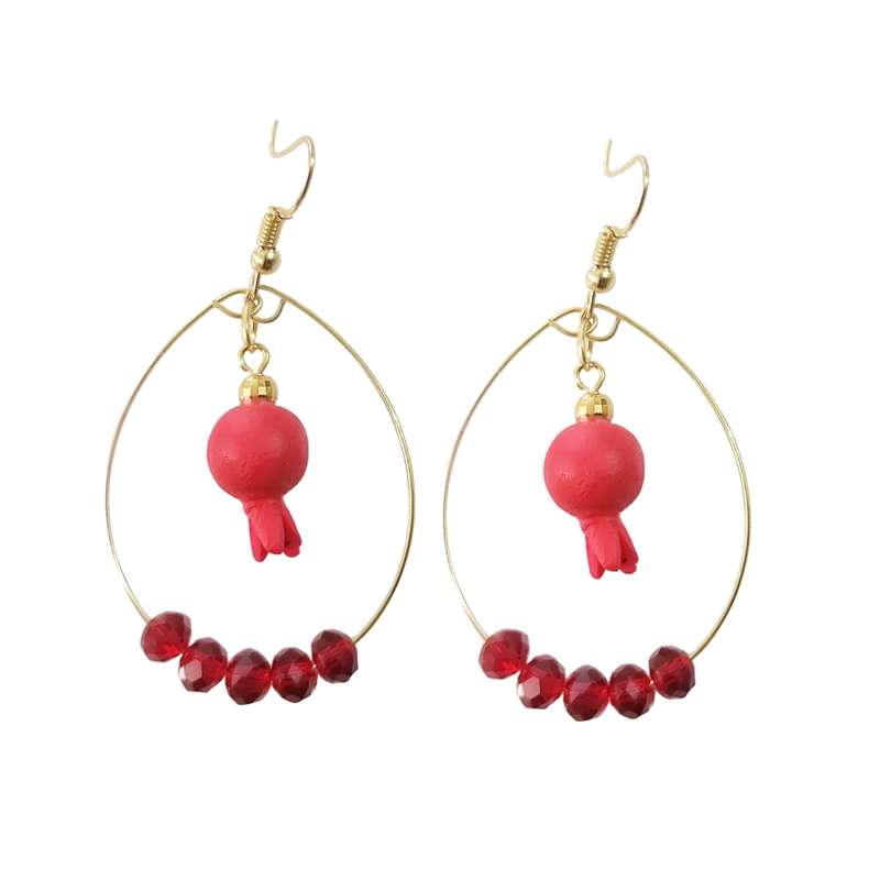 گوشواره دخترانه مدل انار گوشواره دخترانه مدل انار