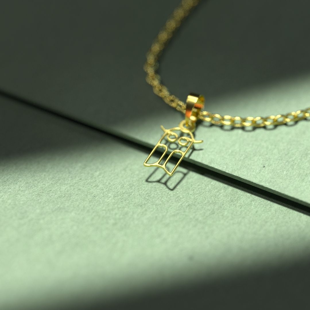 گردنبند طلا 18 عیار زنانه مدوپد مدل جغد کد B2-1-1060 - - 2